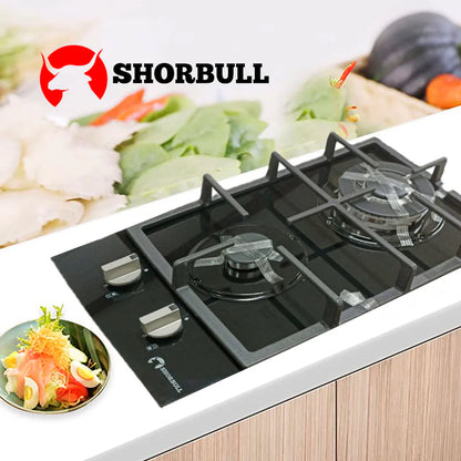 🔥 Parrilla Estufa 2 Quemadores Shorbull vidrio templado