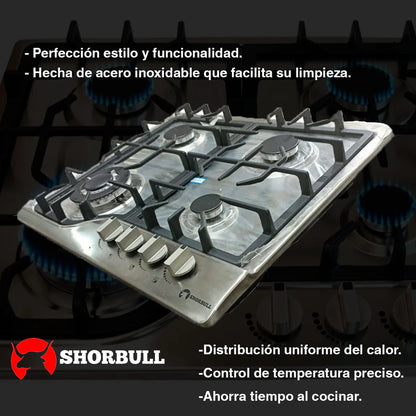 🔥 Parrilla Estufa 4 Quemadores Shorbull