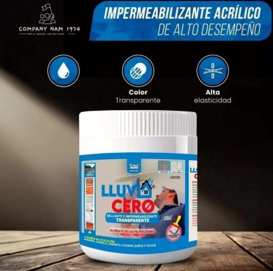Lluvia Cero🏷️PACK 2 DE 1LT – Impermeabilizante Transparente de Alto Desempeño | Antihumedad, Antihongos y UV