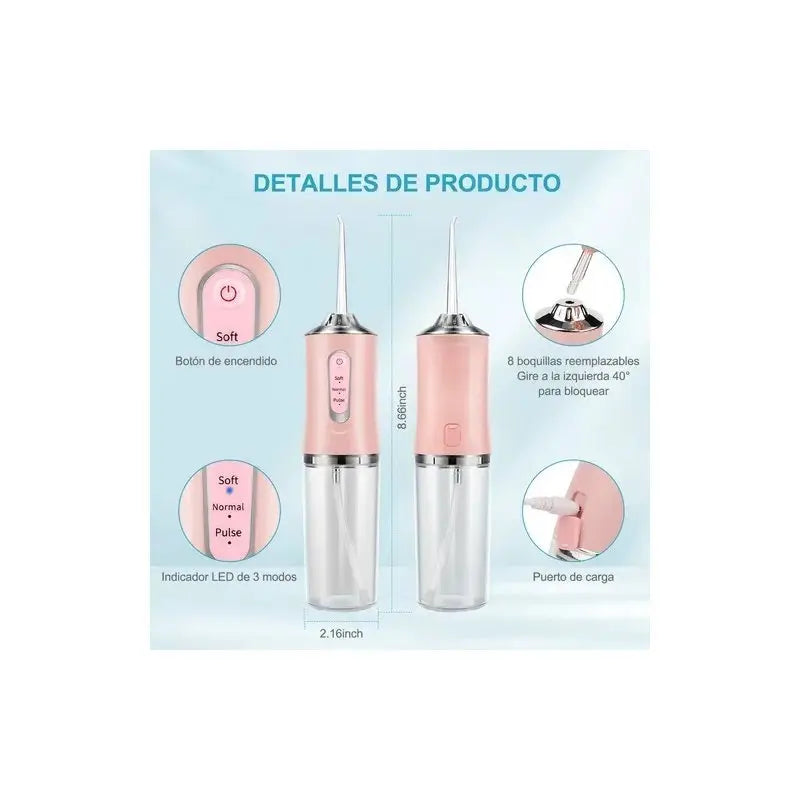 🦷 Irrigador Bucal Eléctrico Portátil – Limpieza Dental Profesional en Casa