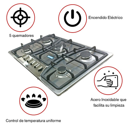 Parrilla Estufa 5 Quemadores Shorbull