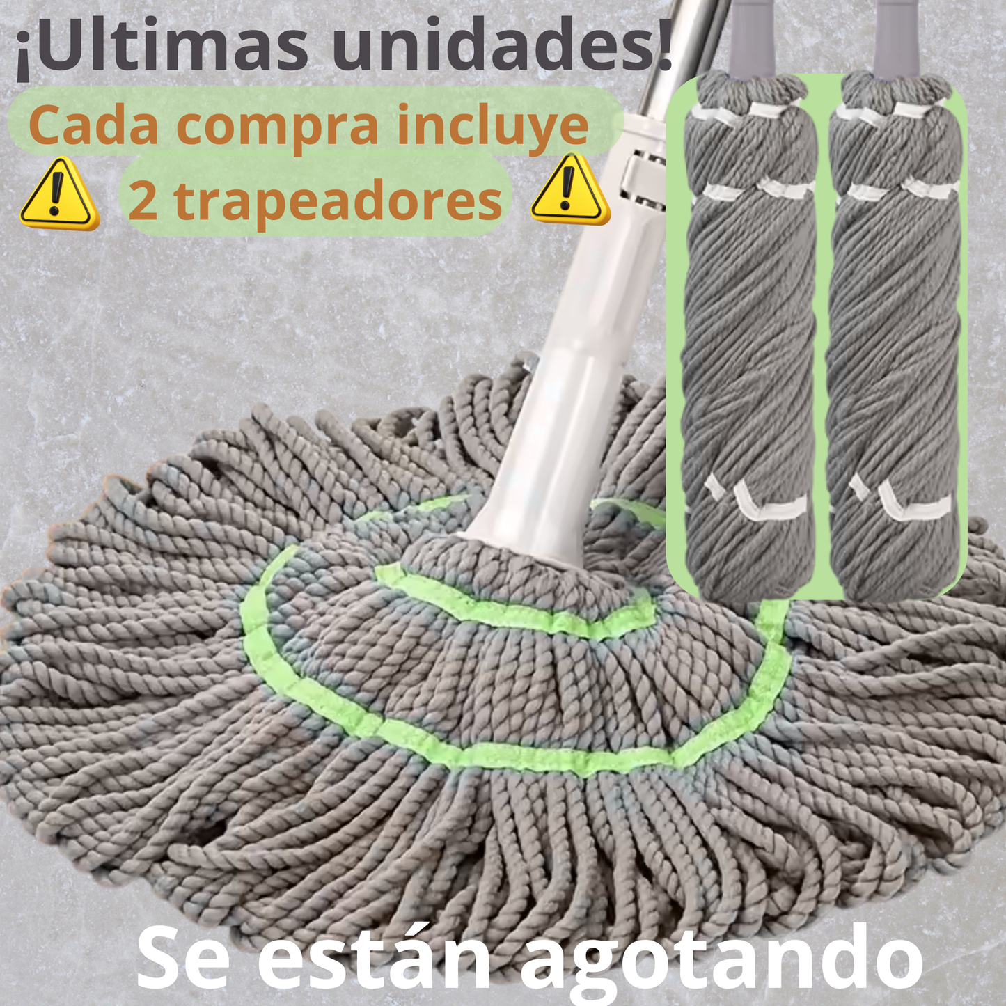 2 Trapeadores AutoExprime: Limpieza Rápida y Eficiente para tu Hogar