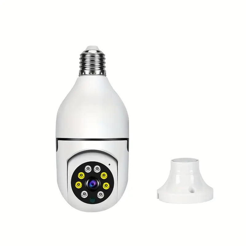 Cámara Bombillo Robótica Wi-Fi 360° con Visión Nocturna y Detección de Movimiento