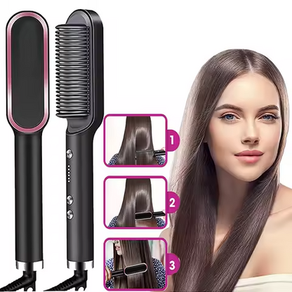 Cepillo Alisador Sedoso 3D by LESO – Alisado Rápido, Sin Frizz y Seguro