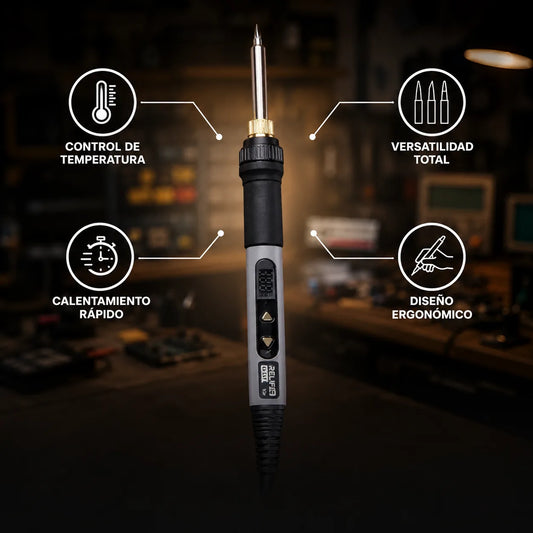 Cautín Digital 90W con Temperatura Ajustable